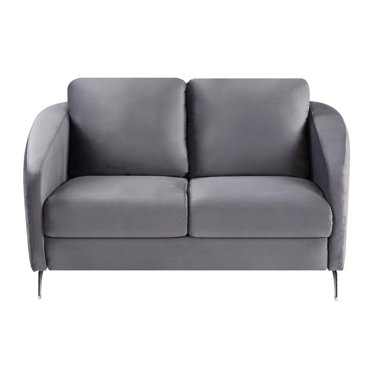 Gray Velvet Loveseat Couch U143