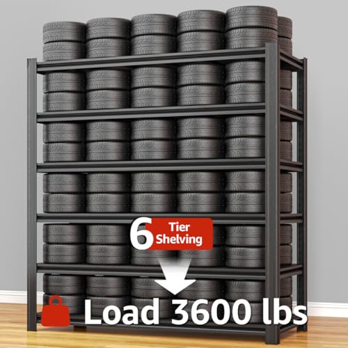 5 Tier Adjustable Heavy Duty Metal Shelving Unit, Black L176