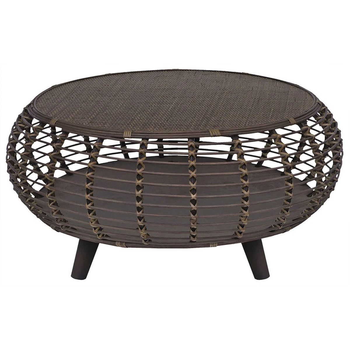 Espresso Rattan Coffee Table T2333
