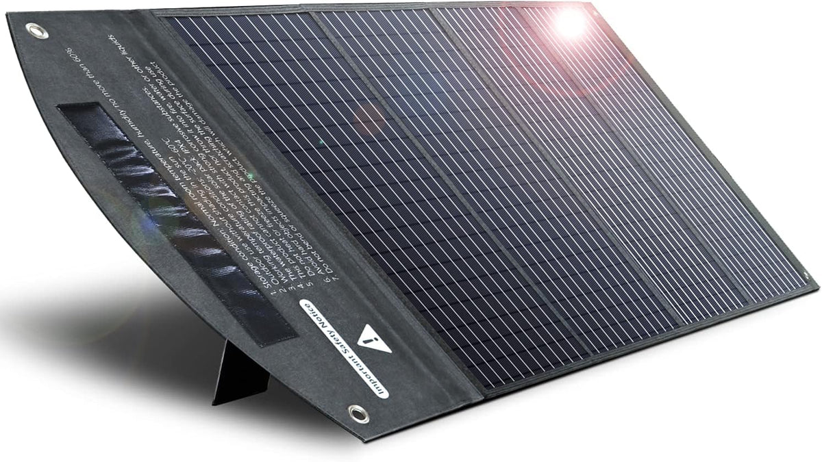 100W 18V Monocrystalline Portable Solar Panel with USB/DC Outputs C98071