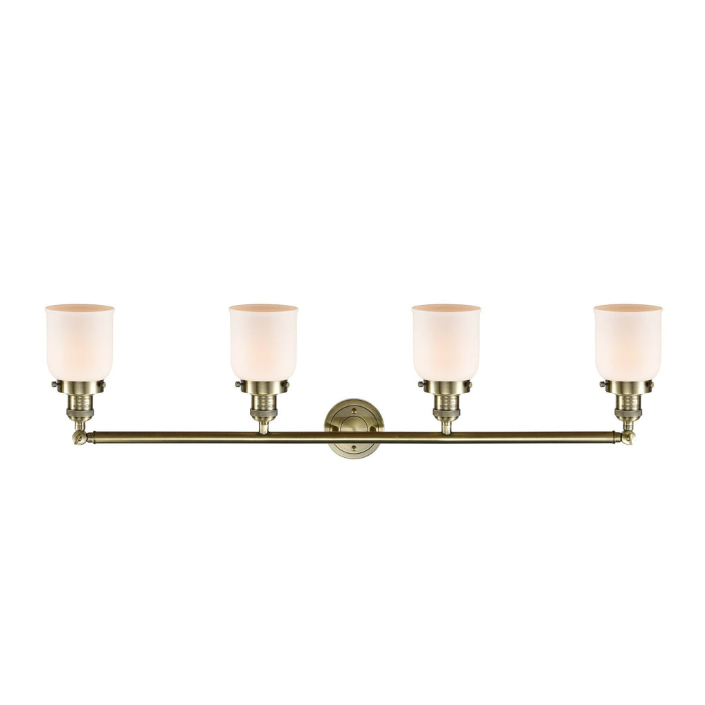 4 Light Small Bell 42 inch Adjustable Bathroom Fixture in Polished Nickel L446