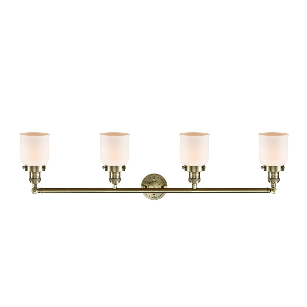 4 Light Small Bell 42 inch Adjustable Bathroom Fixture in Polished Nickel L446