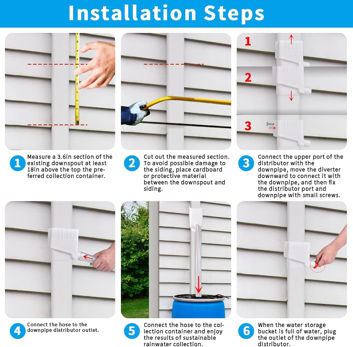Rain Water Catching System with 40" Hose M951081