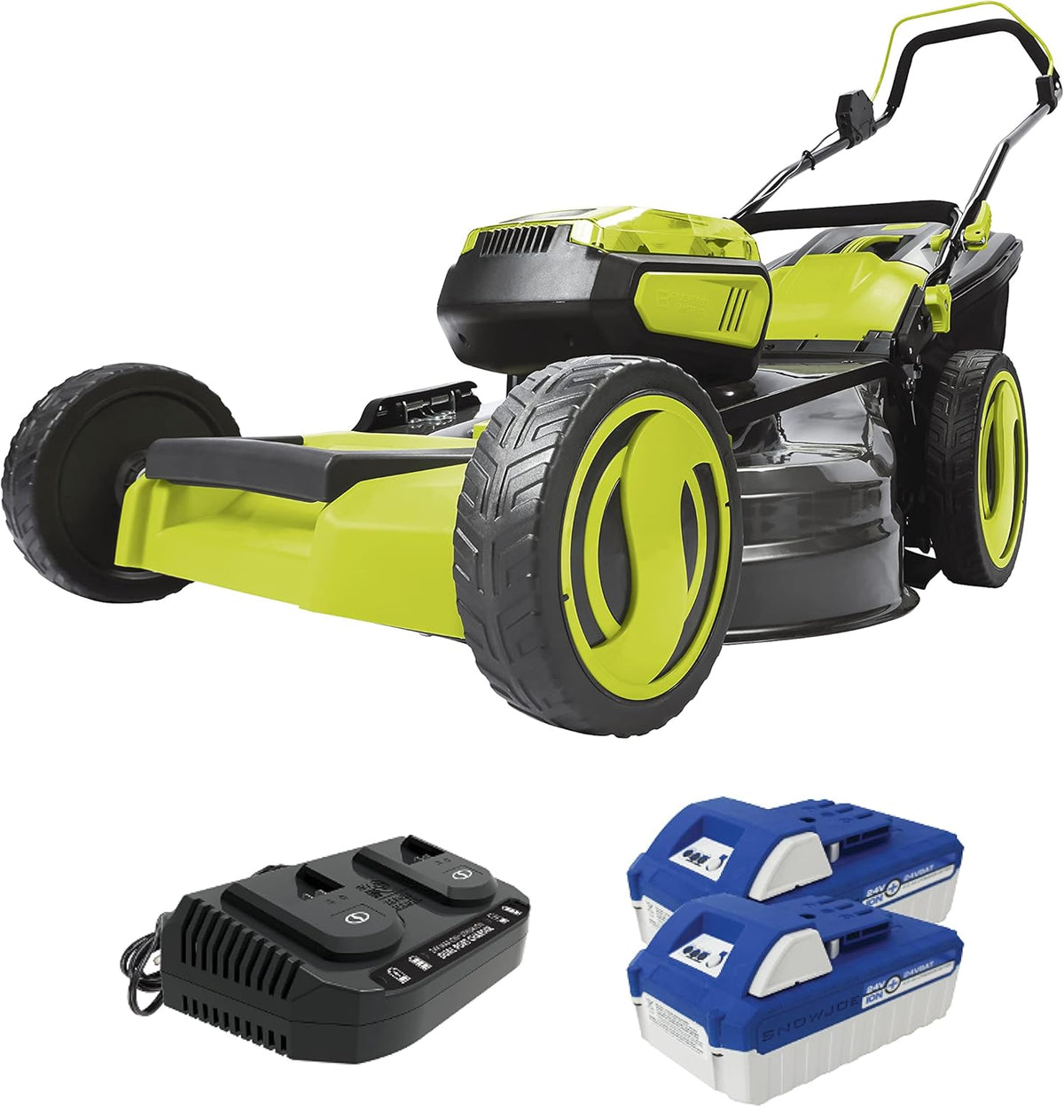 Cordless Mulching Lawn Mower with 11-Gallon Grass Catcher A379681