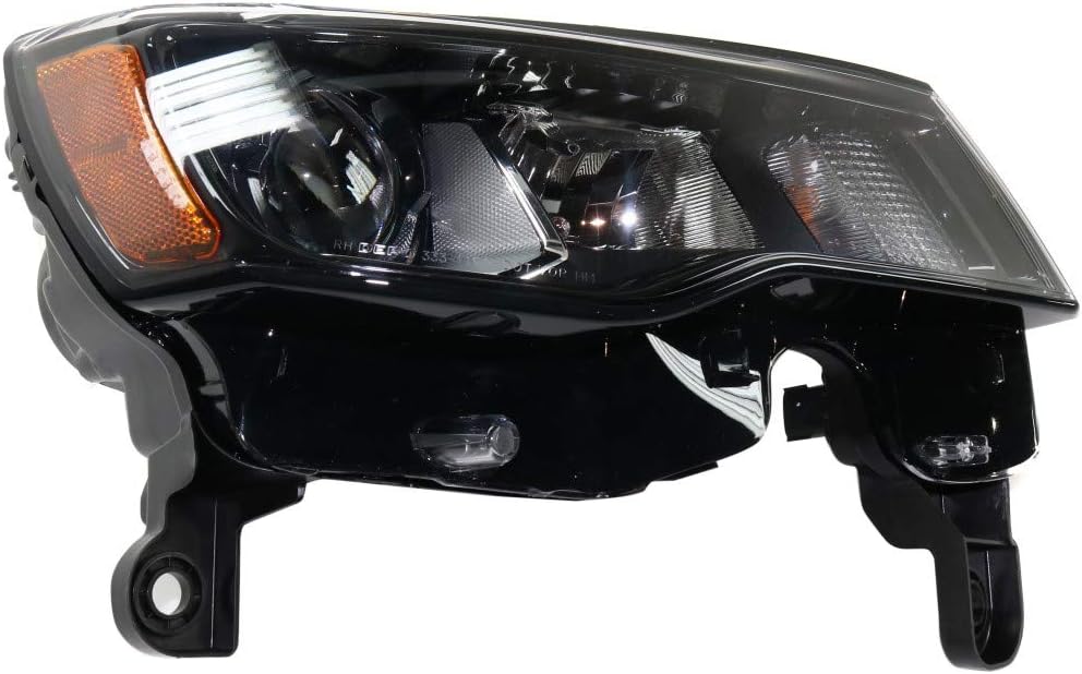 Jeep Grand Cherokee Passenger Side Black Bezel Halogen Headlight Assembly M413