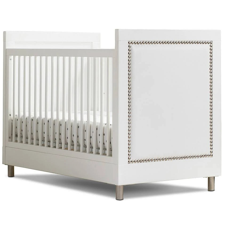 3-in-1 Convertible Baby Crib with Daybed/Toddler Bed Conversion Kit in Bianca White Z244905
