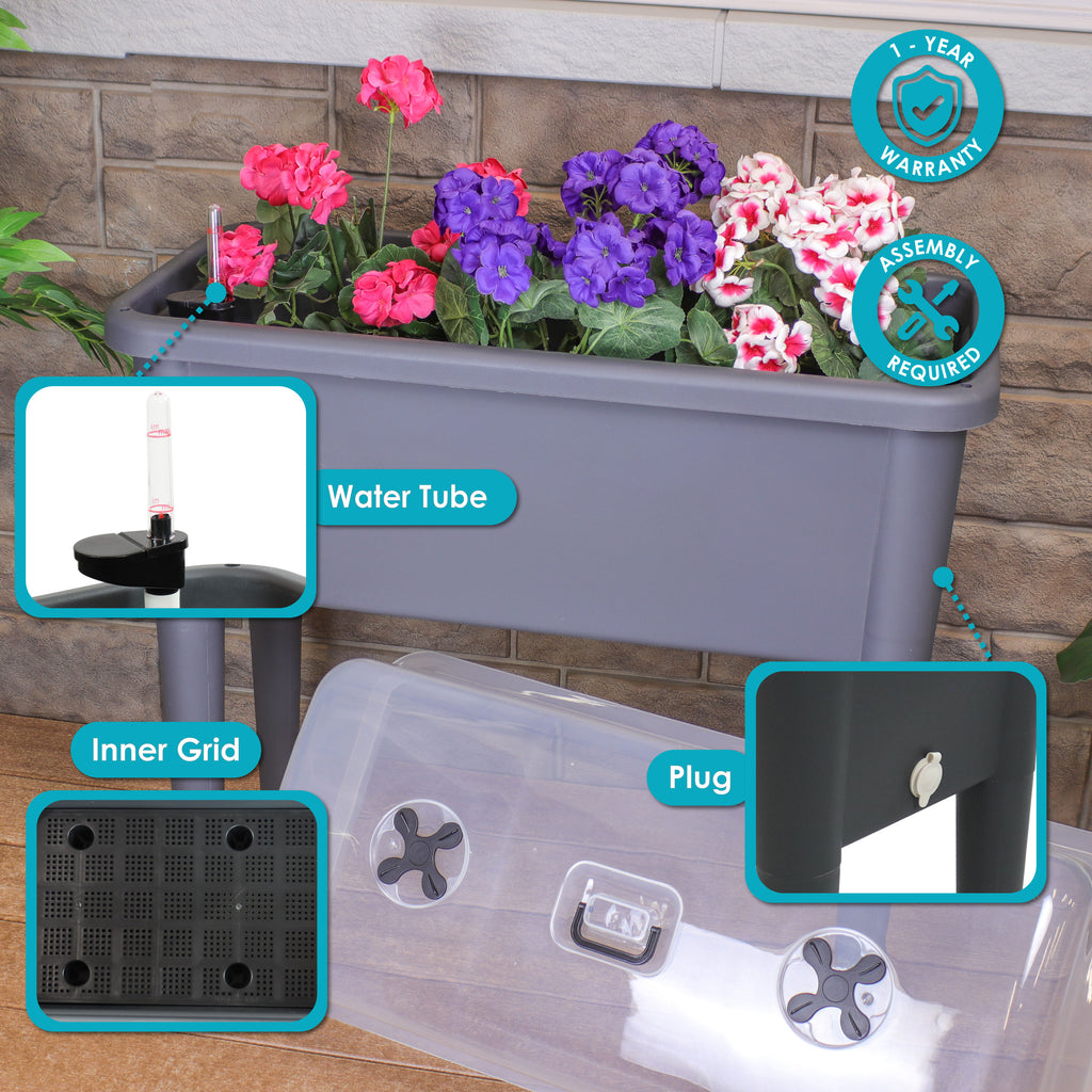 Self-Watering Raised Garden Bed with Cover X876800