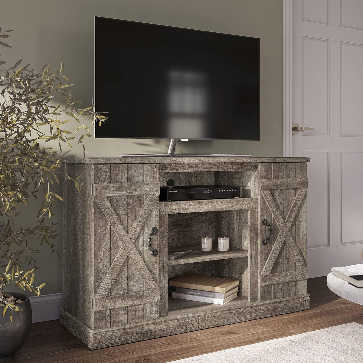 Espresso Electric Fireplace TV Stand B471