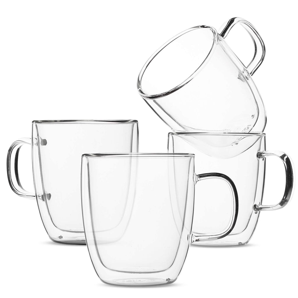 Insulated Glass Coffee Mugs Set of 4 Z5776