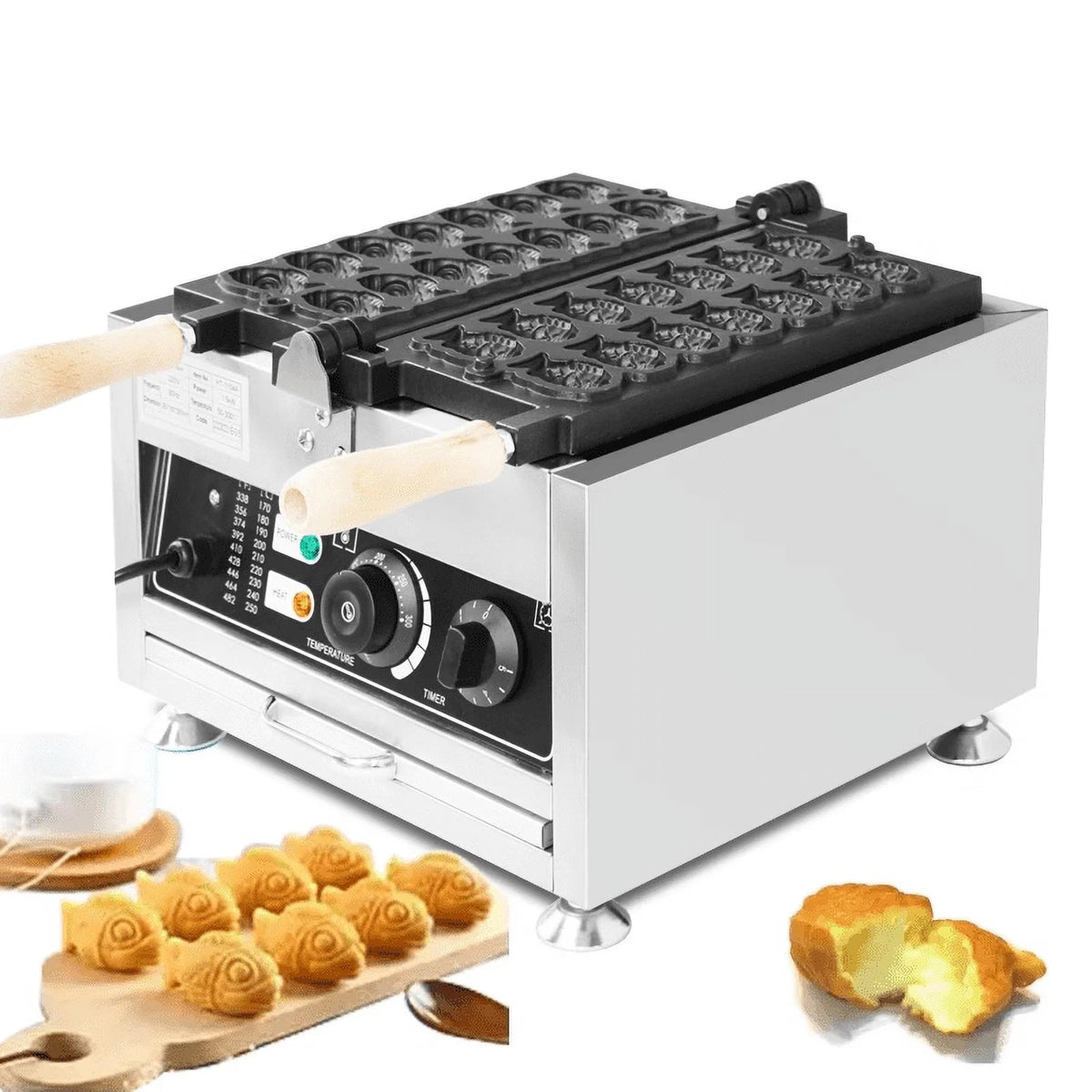 14pcs Mini Fish Shape Electric Waffle Maker I395