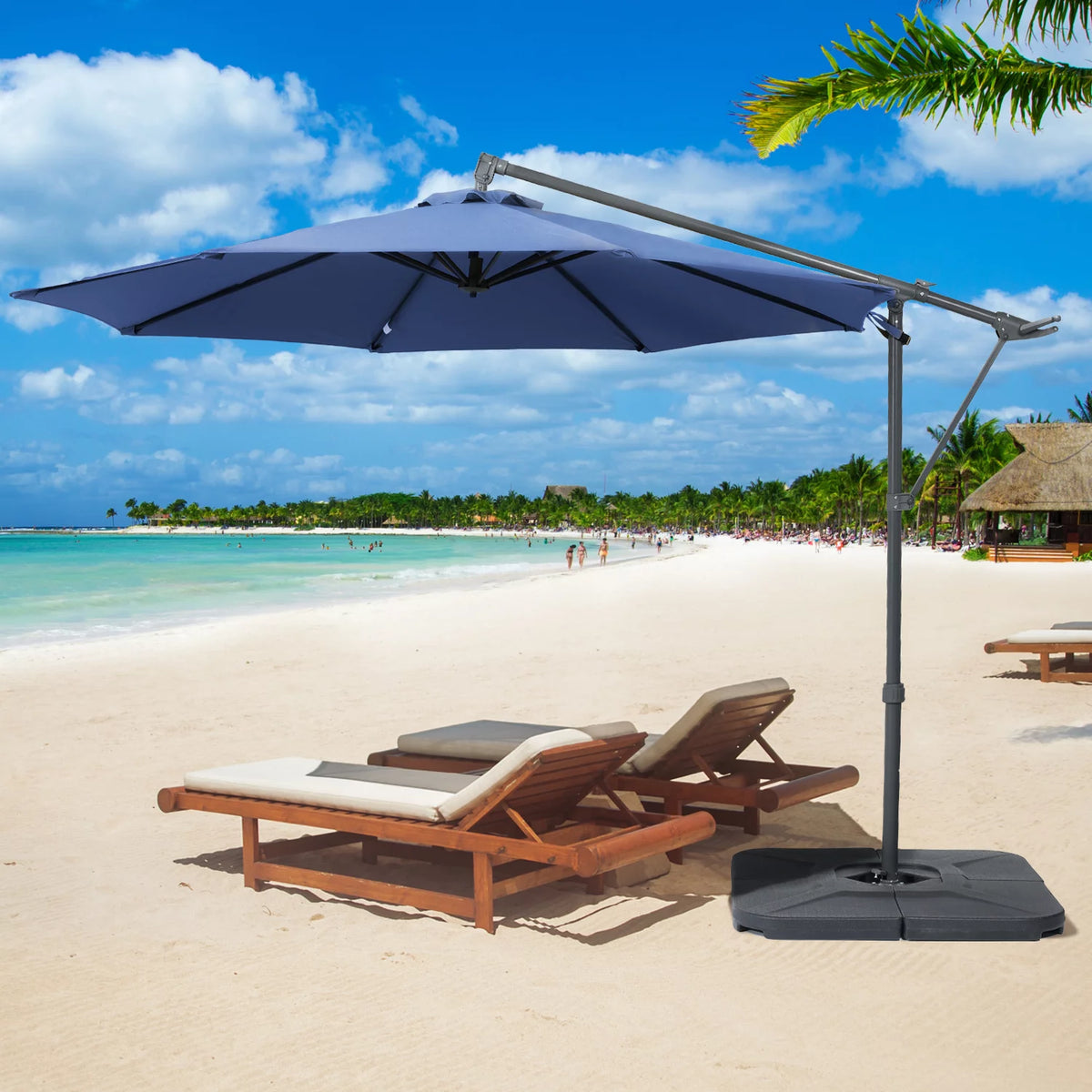 10FT Off-set Aluminum Cantilever Umbrella J310611