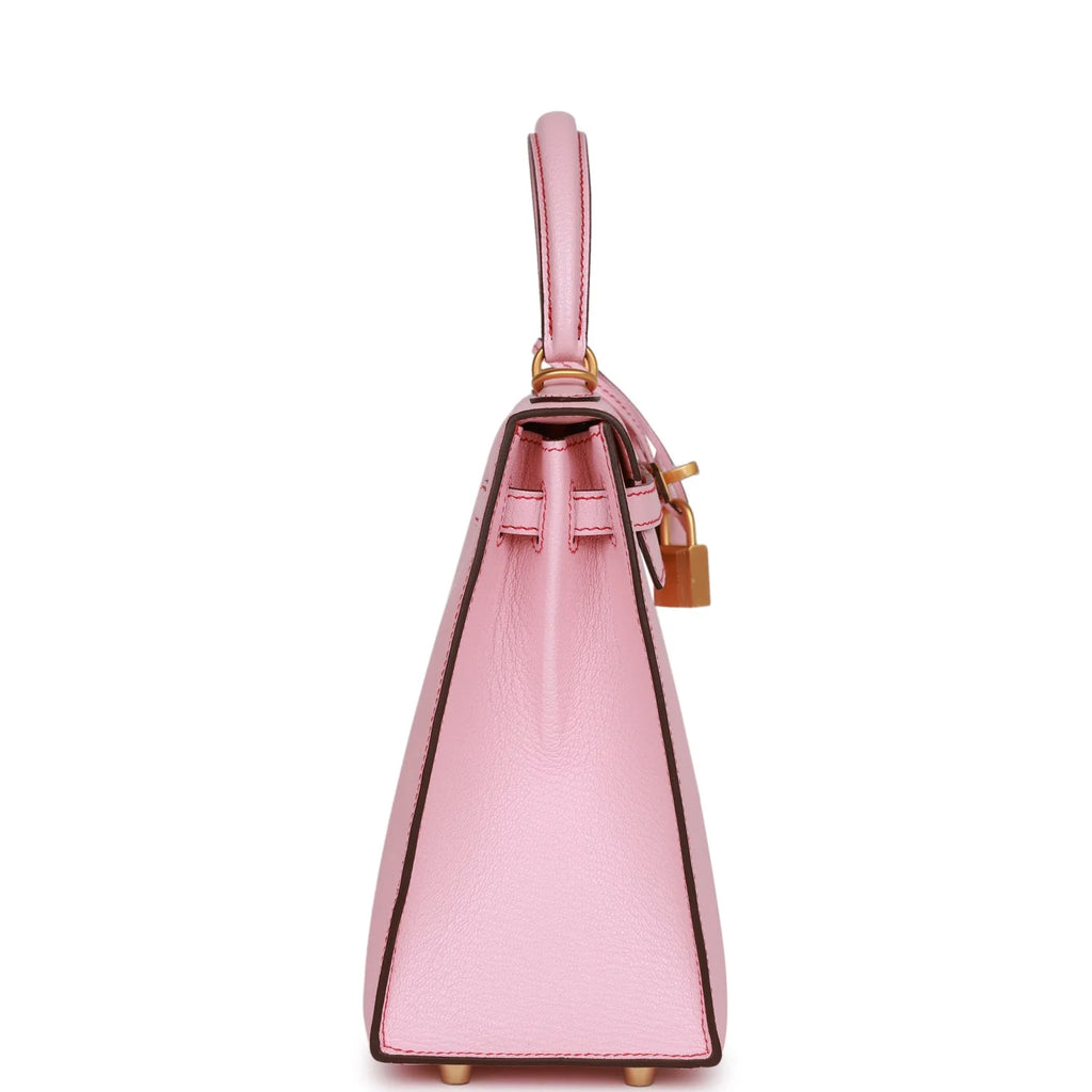 Rose Sakura Chevre 25 Kelly Sellier T145296