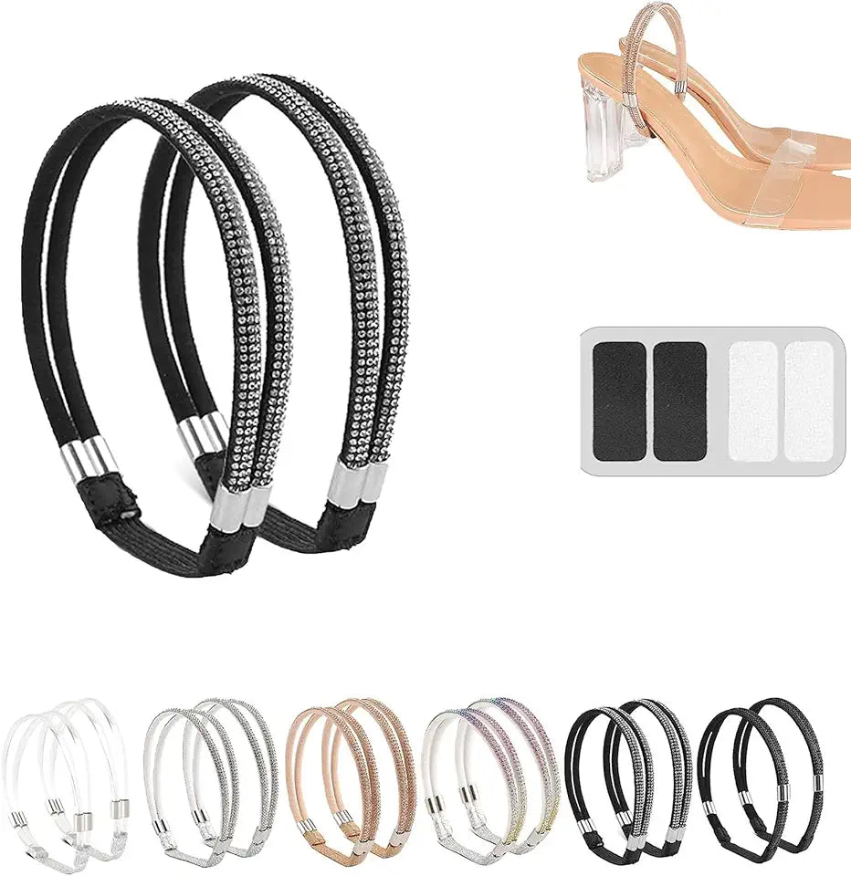 Elastic Rhinestone High Heel Shoe Straps D27408