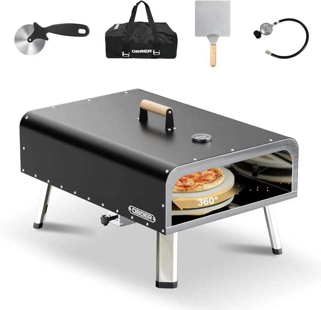 13 Multi-Fuel Rotatable Portable Pizza Oven N21762
