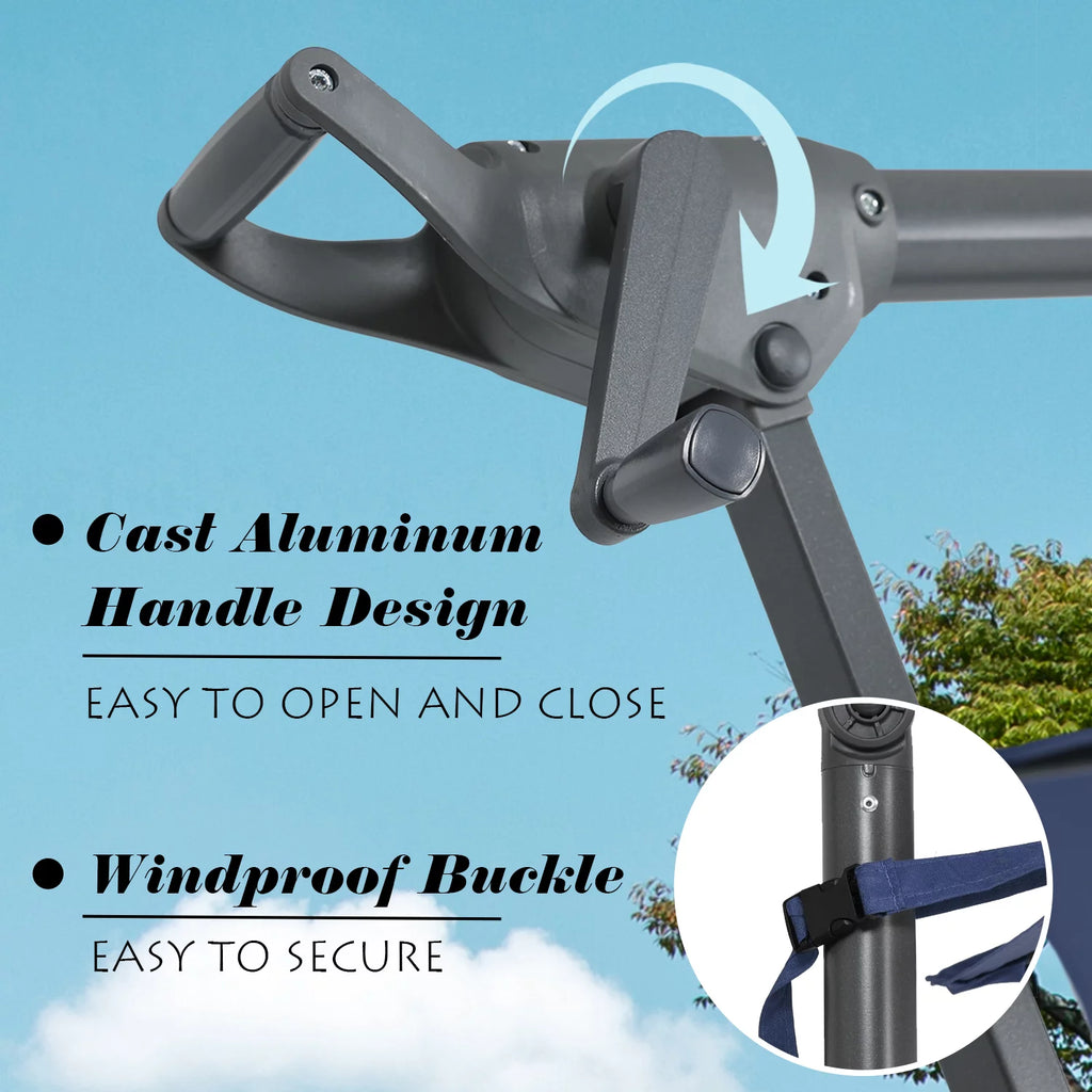 10FT Off-set Aluminum Cantilever Umbrella J310611