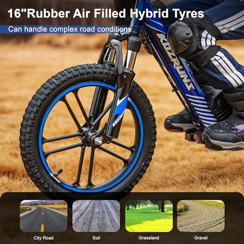 Lightweight 170W Electric Dirt Bike for Kids, Adjustable Seat, 12Inch Off Road Tires, Red P1328