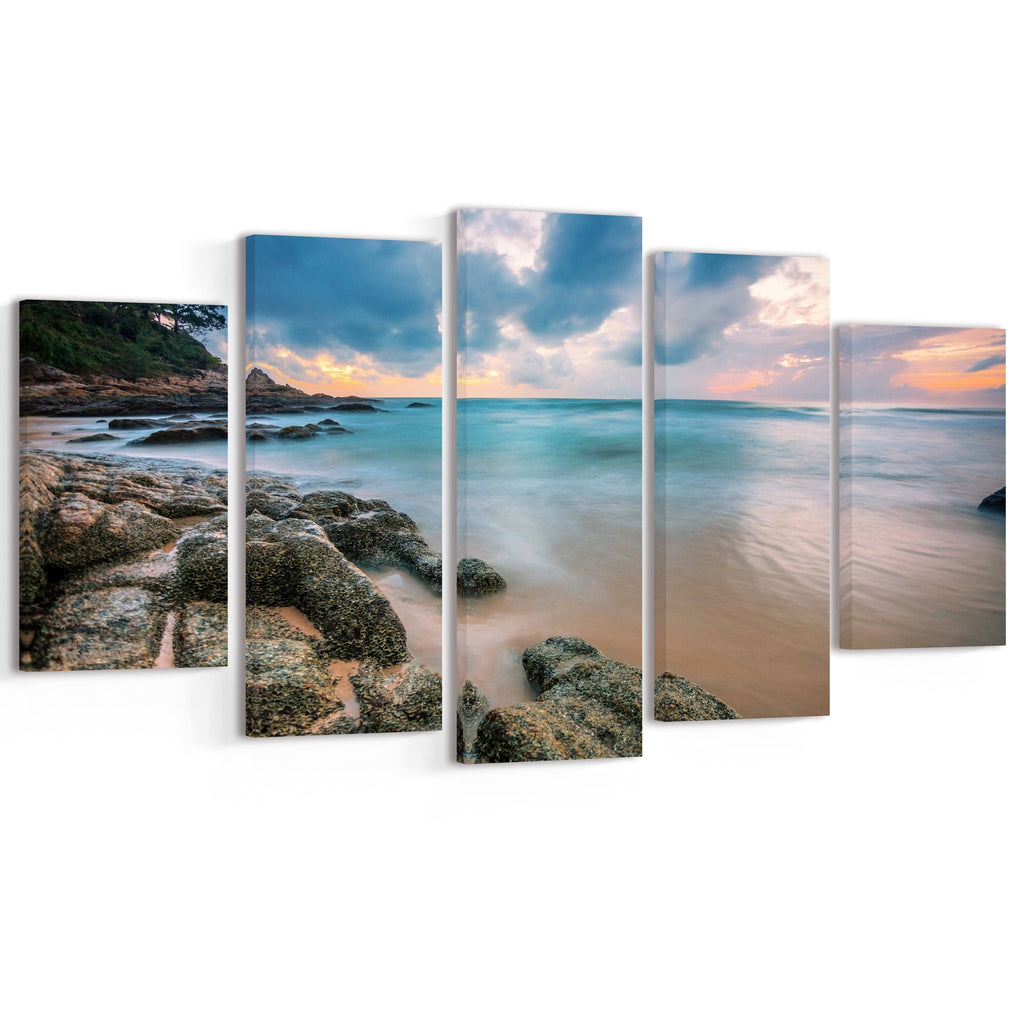 Extra Large Seascape Art Canvas (5 Piece), 60x22 x 28x22 P528