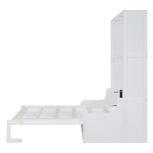 Queen Size Grey Murphy Bed with Sofa and Cushion A29860