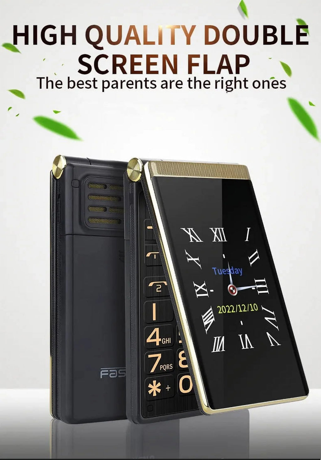 4G Flip Mobile CellPhone with Big Keyboard H65943