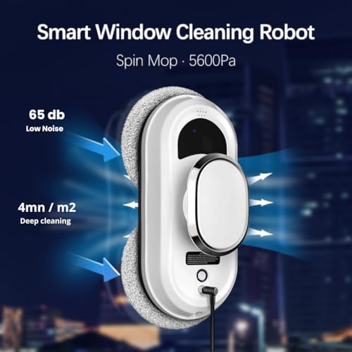 Window Cleaning Robot with Remote Control, Strong Suction 5600 Pa V9010
