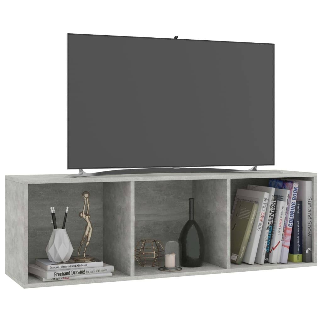 Concrete Gray Book Cabinet/TV Cabinet Chipboard H946018