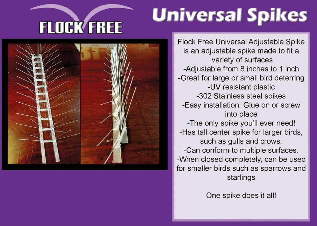Heavy-Duty Adjustable Bird Spikes 100 ft Q6194