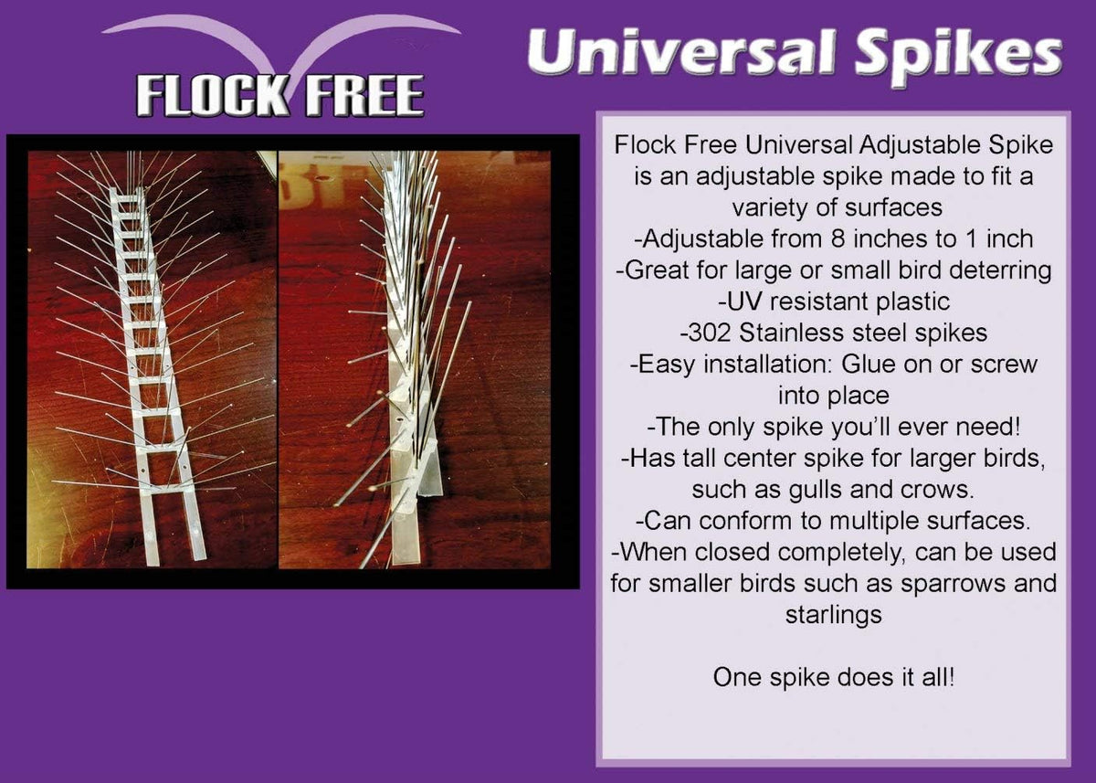 Heavy-Duty Adjustable Bird Spikes 100 ft Q6194