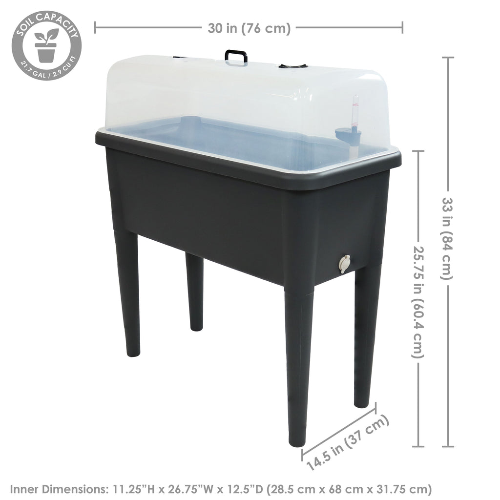 Self-Watering Raised Garden Bed with Cover X876800