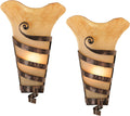 Set of 2 Rust Wall Light Sconces E7149