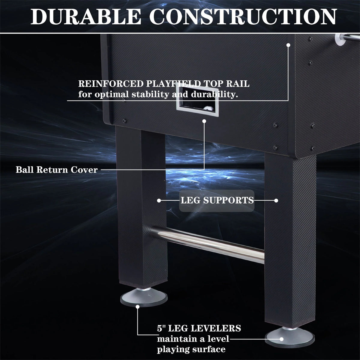 55 Foosball Table with Balls and Leg Levelers Z388