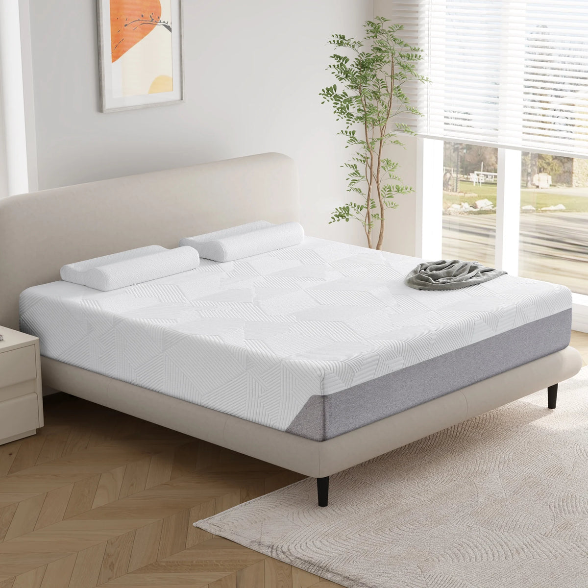 King Size Medium Firm Memory Foam Mattress W889284