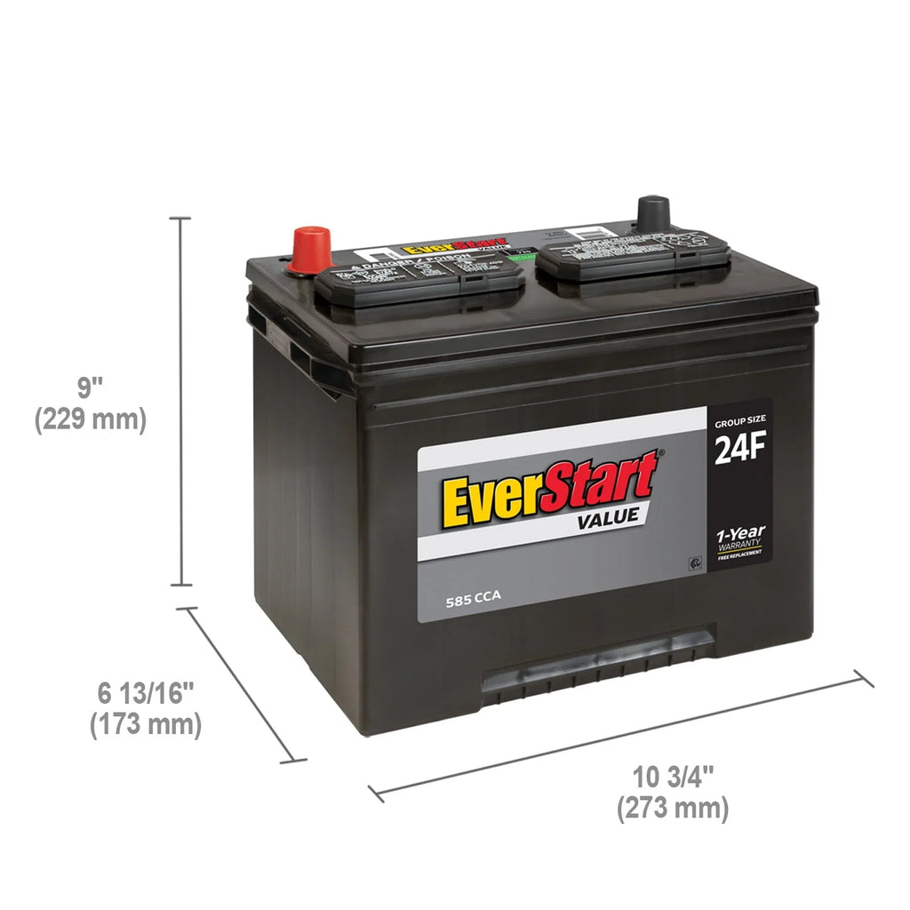 Lead Acid Automotive Battery Group Size 24F 12 Volt 585 CCA Z8428