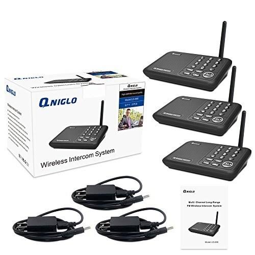 Wireless Intercom System 10 Channel 1800 Feet FM Intercoms M6612