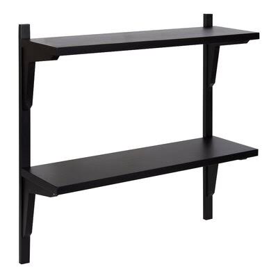 Black Mid-Century Wall Shelf G859
