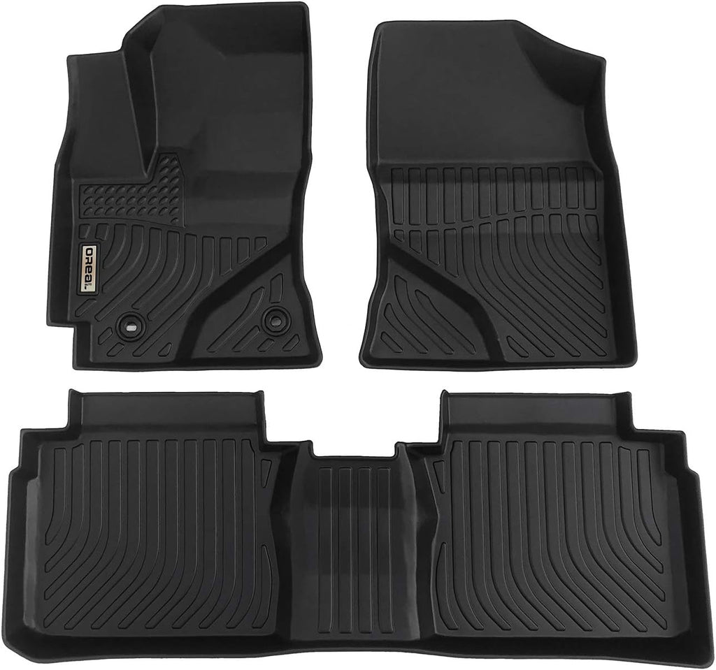 Black Heavy Duty All Weather Floor Mats for Toyota Corolla 2014-2019 Front and Rear Car Carpet O73657