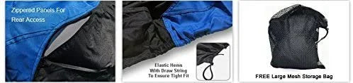 Blue/Black Jet Ski Cover with Trailer Straps and Storage Bag K716