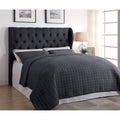 King Size Charcoal Fabric Wingback Headboard Z234055