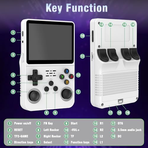 Black 3.5-Inch IPS Screen Handheld Game Console, 3500mAh, 128G N823919