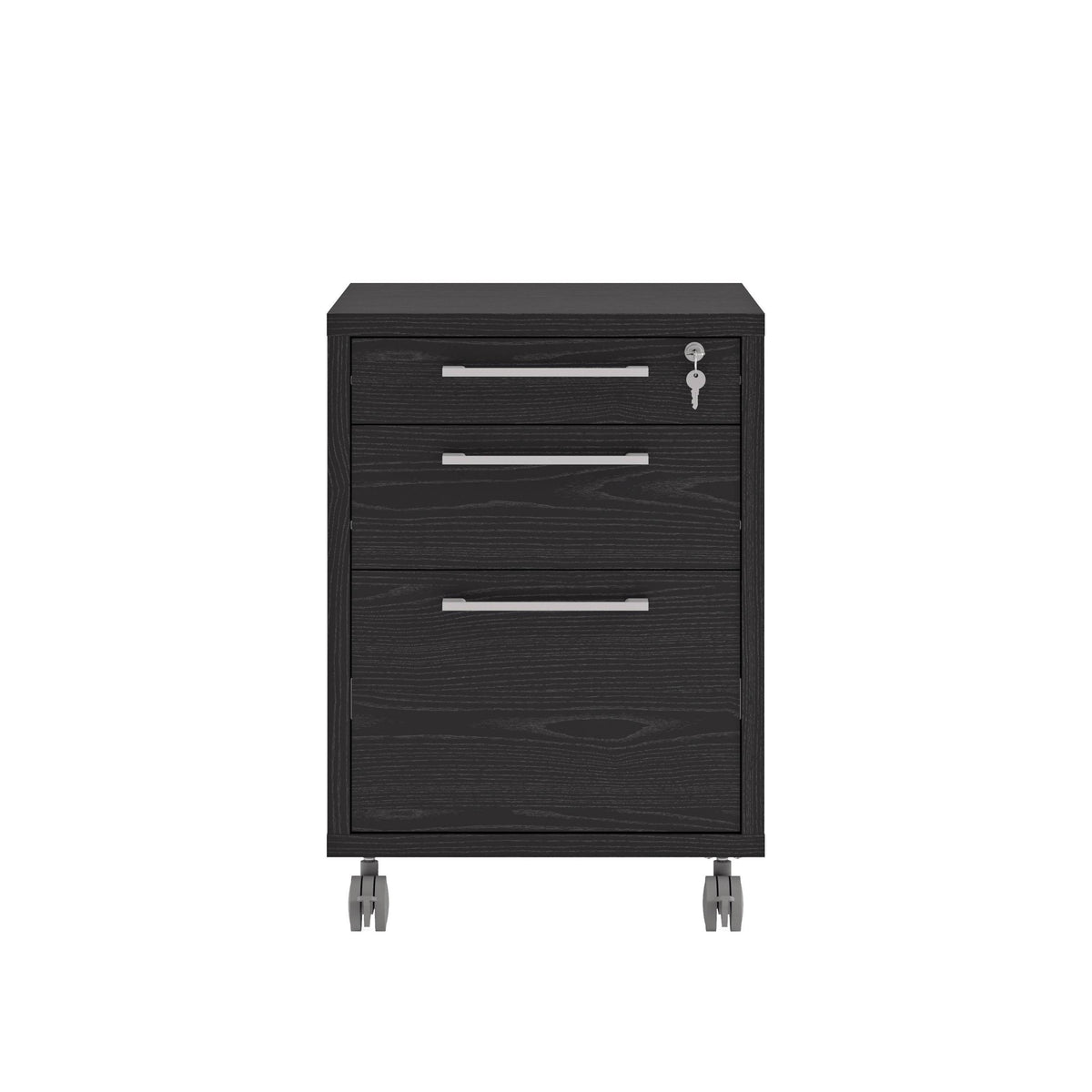 White 3 Drawer Mobile File Cabinet W88369