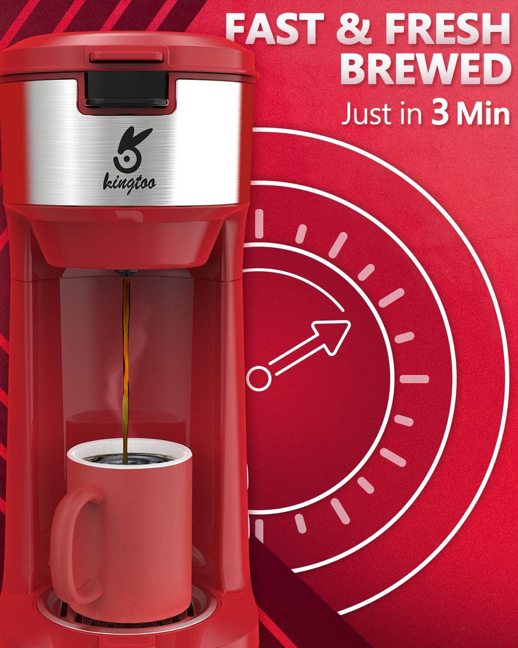Single Serve K Cup Coffee Maker with Self Cleaning Function I7915