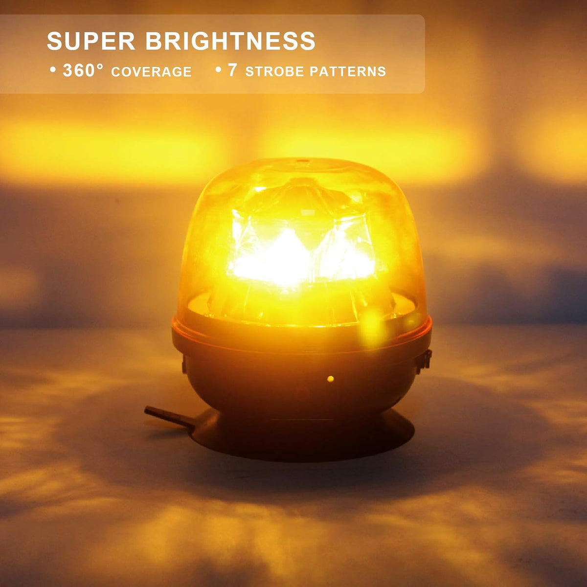 Magnetic Rechargeable Amber Warning Strobe Lights G204