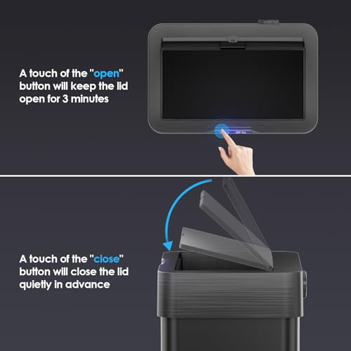 16 Gallon Motion Sensor Trash Can F516