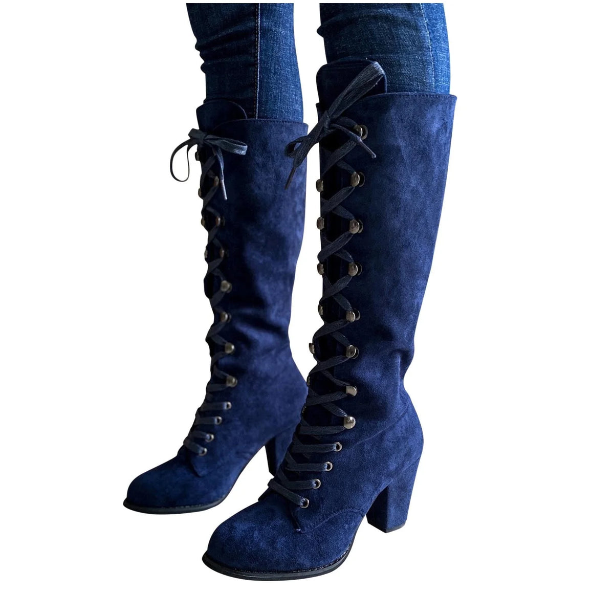 Brown Mid-Calf Riding Boots F140