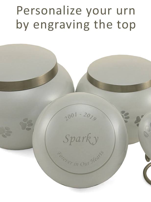 Small Pearl Pewter Pet Cremation Urn M9631
