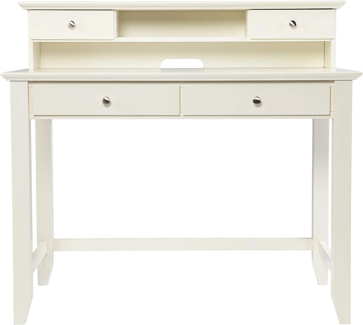 White Secretary Desk with Storage H42374