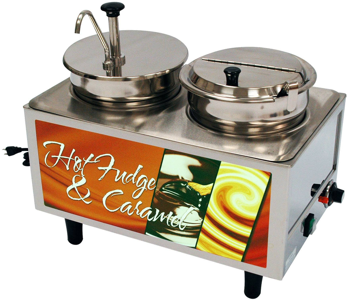 Hot Fudge/Caramel Warmer 1-Pump, 1-ladle/lid F2449
