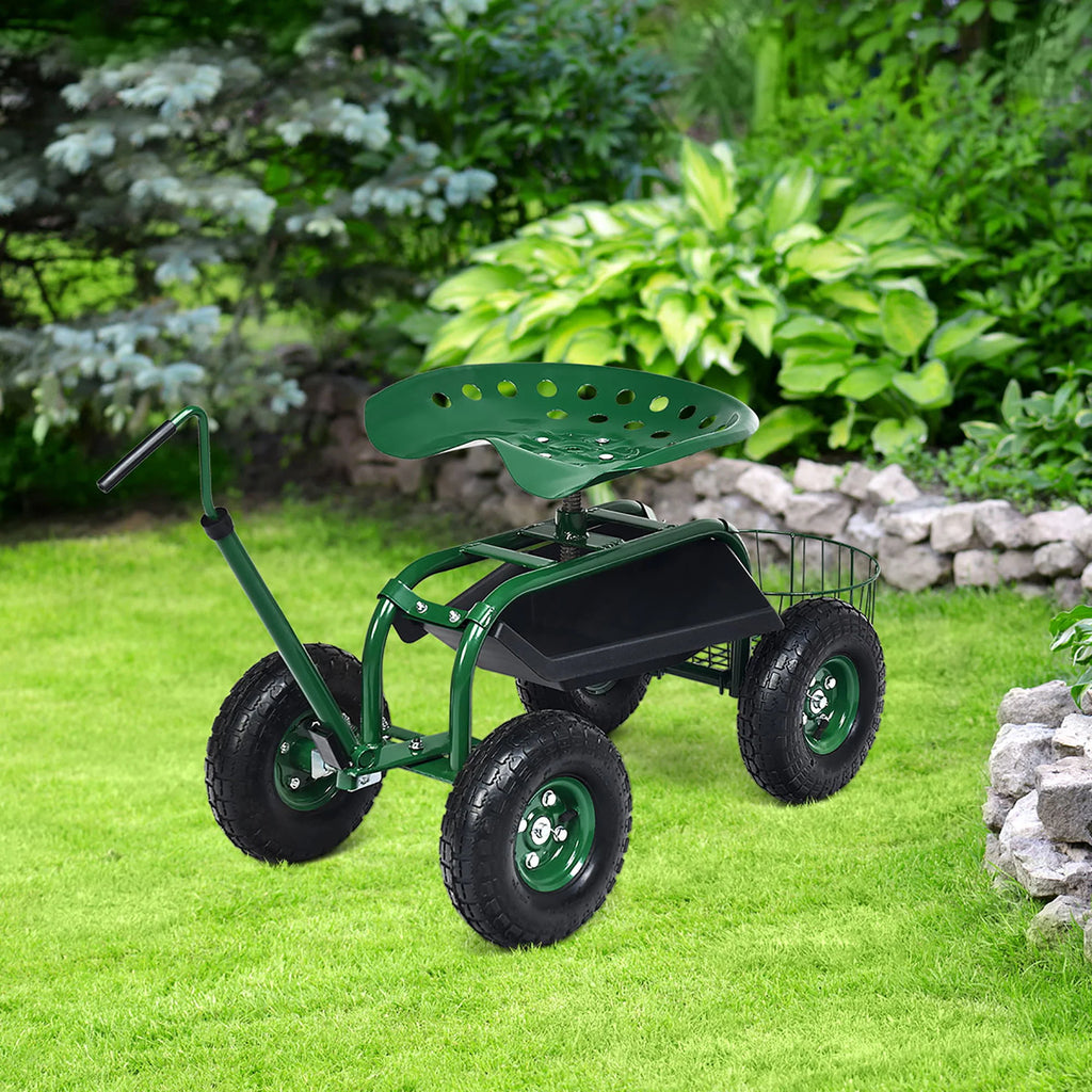 Garden Cart Rolling Work Seat K650892