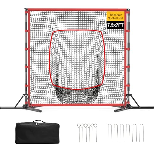 7×7ft Portable Heavy-Duty Baseball Training Net with Carry Bag I431234