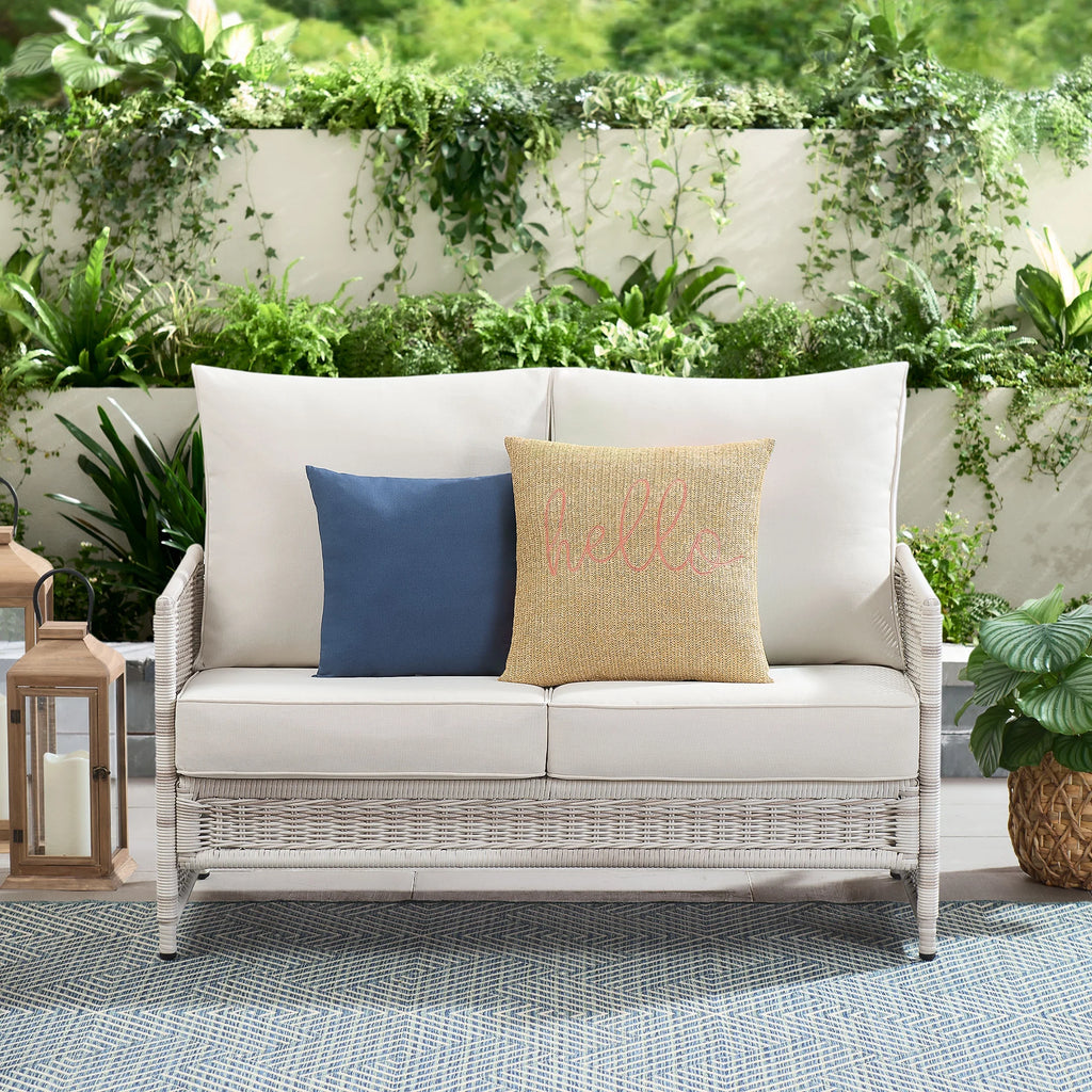 Wicker Outdoor Loveseat with Cushions Z485712