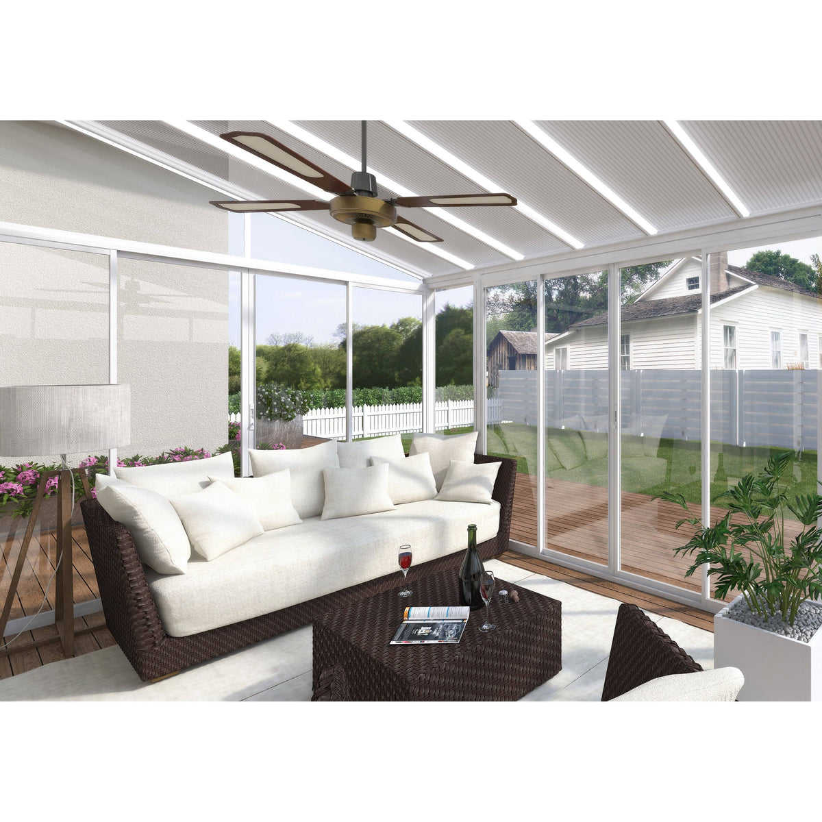 White Screen Door Set Z97914